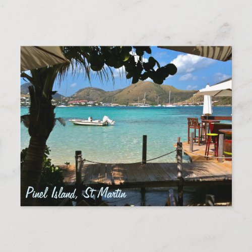 Pinel Island St Martin SXM Postcard