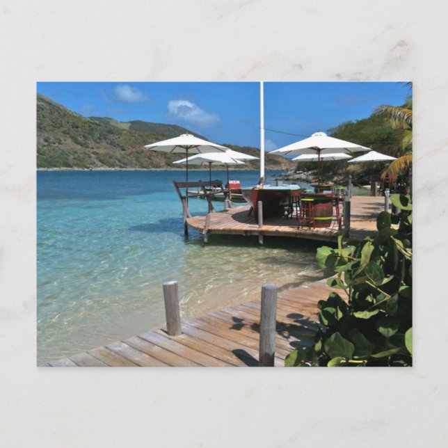Pinel Island waterfront restaurant Postcard (Front)