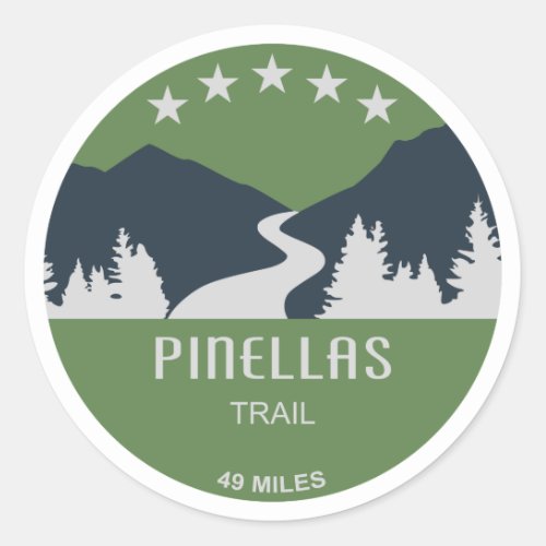 Pinellas Trail Classic Round Sticker