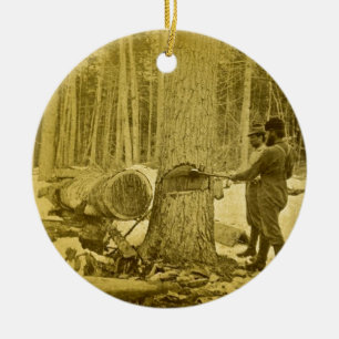 Pineries of Michigan Goodridge Brothers Saginaw MI Ceramic Ornament