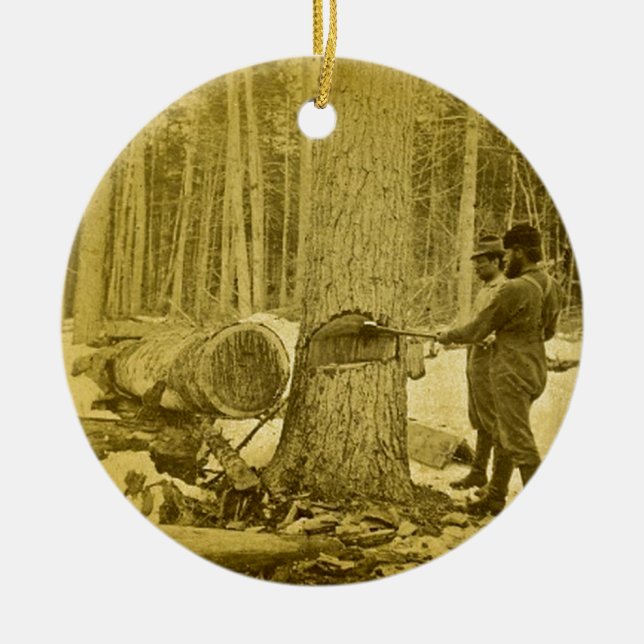 Pineries of Michigan Goodridge Brothers Saginaw MI Ceramic Ornament (Front)