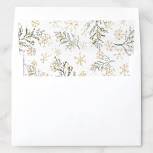 Pinery + Golden Whimsical Snowflakes Envelope Liner