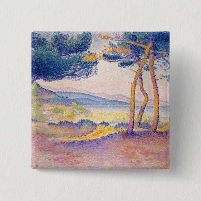 Pines Along the Shore Pinback Button (Front)