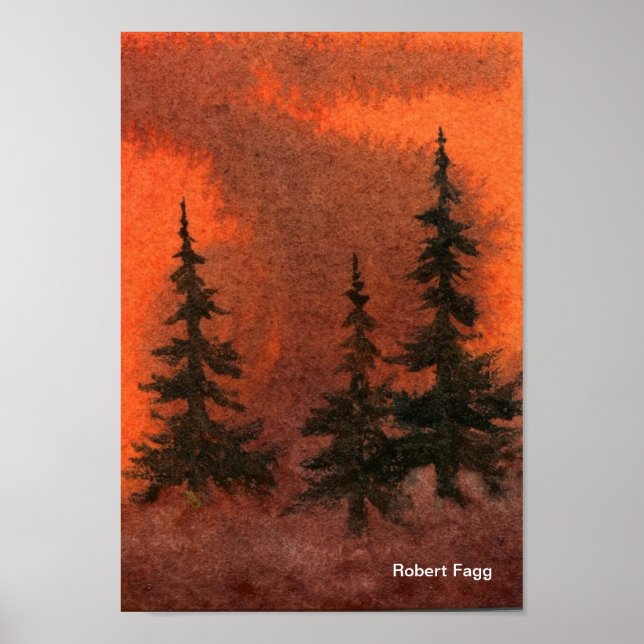Pines in the Mist Art Print (Front)