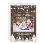 Pines Trees Snow Woodland Merry Christmas Photo Holiday Card Pines Trees Snow Woodland Merry Christmas Photo Holiday Card