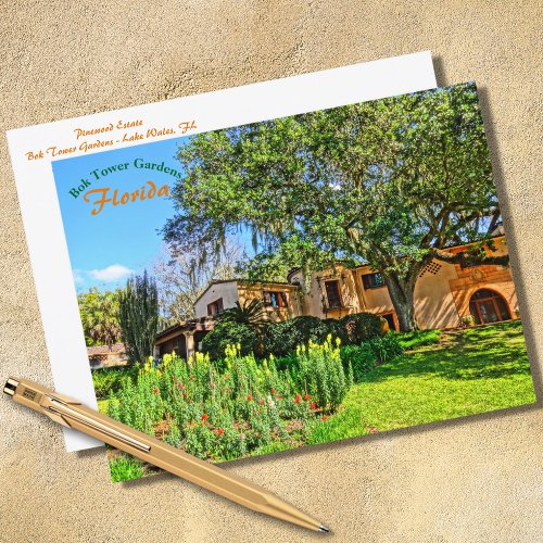 Pinewood Estate Mansion Bok Tower Gardens Florida Postcard
