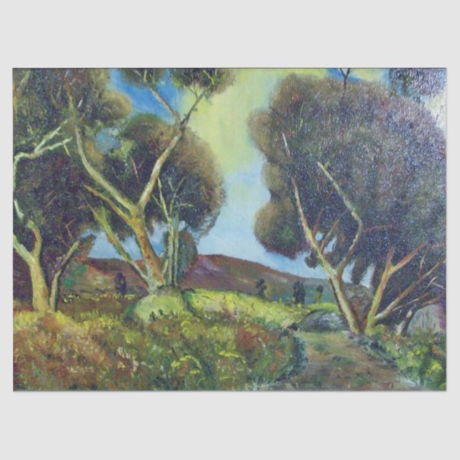PINEWOOD IN TUSCANY LANDSCAPE TISSUE PAPER (Front)