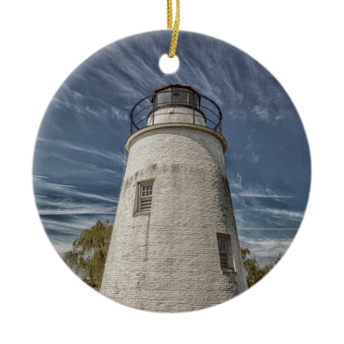 Piney Point Lighthouse Ceramic Ornament