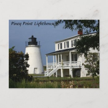 Piney Point Lighthouse Postcard by lighthouseenthusiast at Zazzle