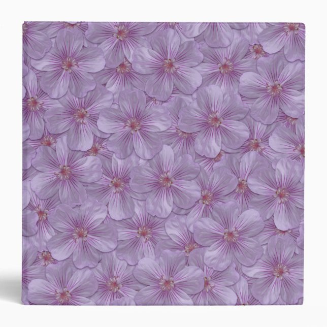 Pineywoods Geranium Seamless Pattern 3 Ring Binder (Front)