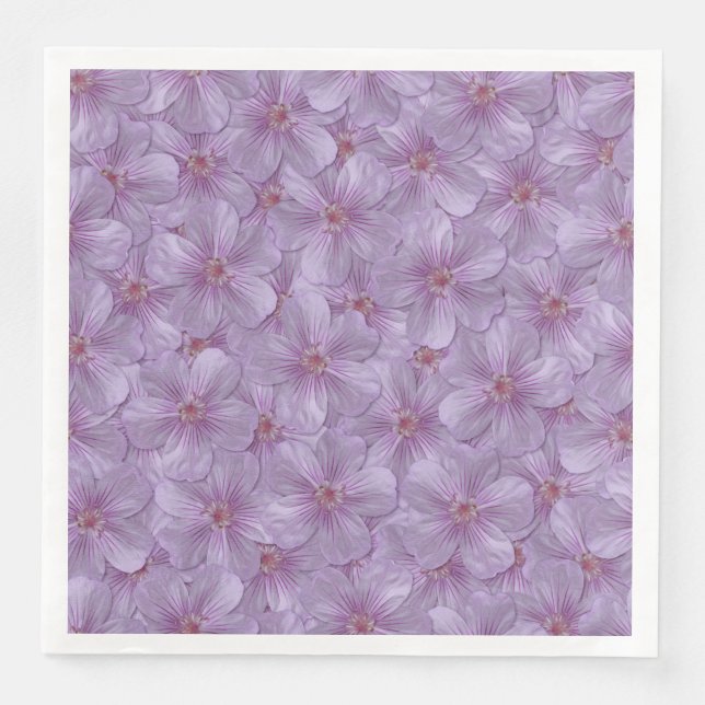 Pineywoods Geranium Seamless Pattern Paper Dinner Napkins (Front)