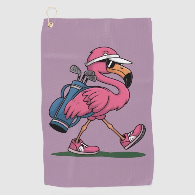 Ping Flamingo Golf Sunglasses Golf Lover  Towel (Front)