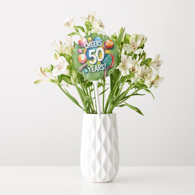 Ping Pong 50th Birthday  Balloon (Vase)