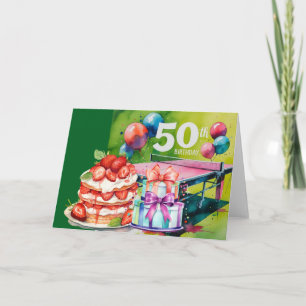  Ping pong 50th Birthday  Card