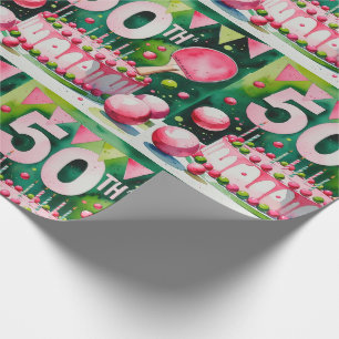 Ping Pong 50th Birthday Wrapping Paper