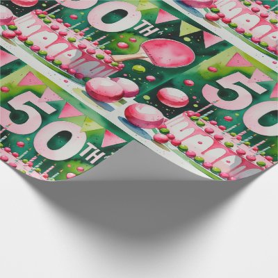 Ping Pong 50th Birthday  Wrapping Paper