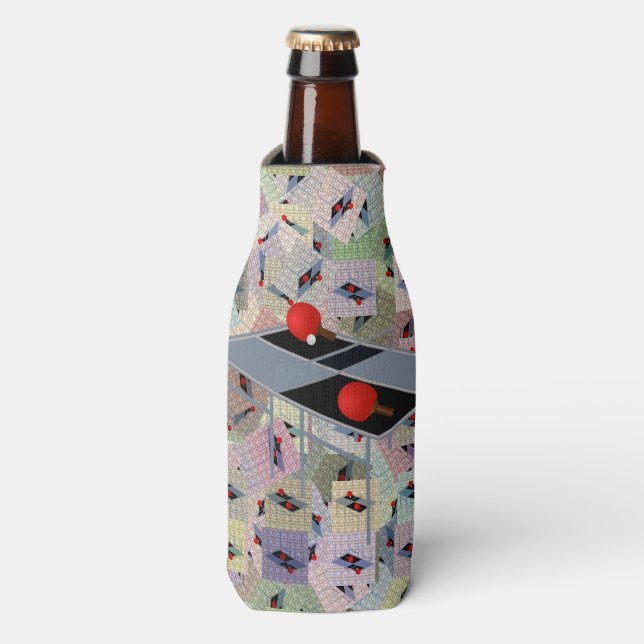 Ping Pong Abstract Art, Bottle Cooler (Bottle Front)