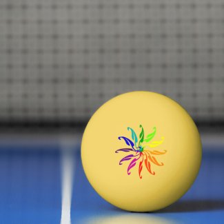 Ping Pong Ball - Color Wheel Leaves