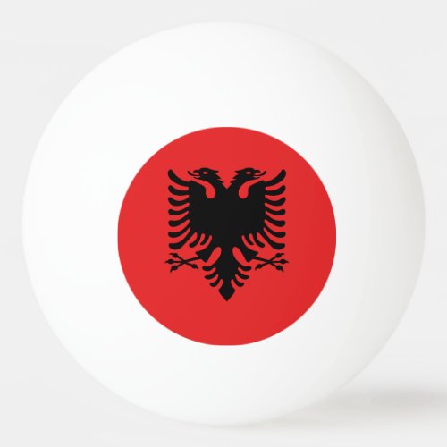 Ping pong ball with Flag of Albania