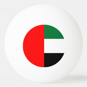 Ping pong ball with Flag of UAE