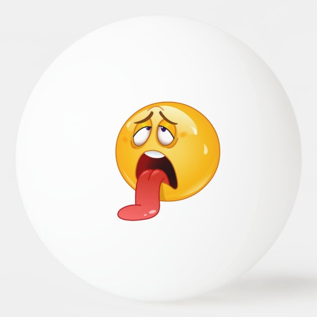 Ping Pong Balls - Tongue Out Emoji (Front)