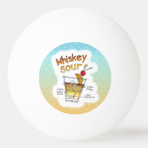 PING PONG BALLS - WHISKEY SOUR RECIPE COCKTAIL ART