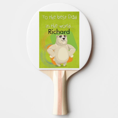 Ping Pong Bear Image Fathers Day Paddle