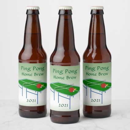 Ping Pong Beer Label
