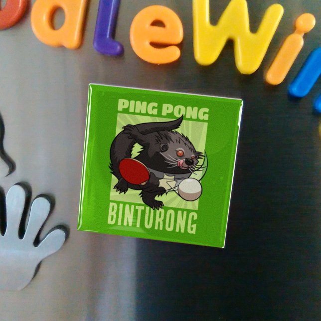 Ping Pong Binturong Funny Table Tennis Bearcat  Magnet (Creator Uploaded)