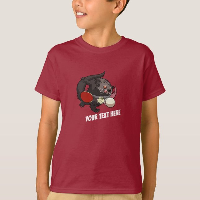 Ping Pong Binturong Table Tennis Player Bearcat T-Shirt (Front)