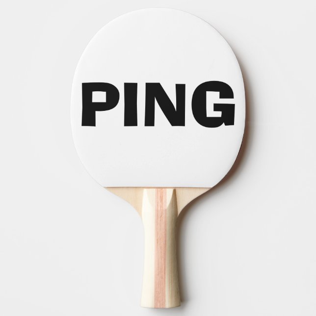 Ping Pong Black White Ping-Pong Paddle (Front)
