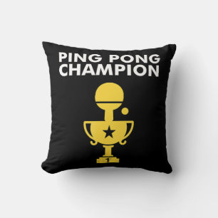 Ping Pong Champion for Table Tennis Champions Throw Pillow