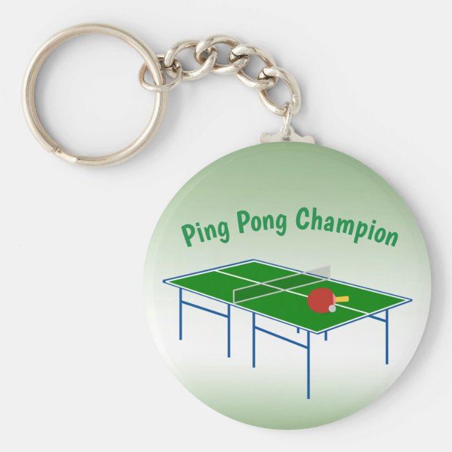 Ping Pong Champion Keychain