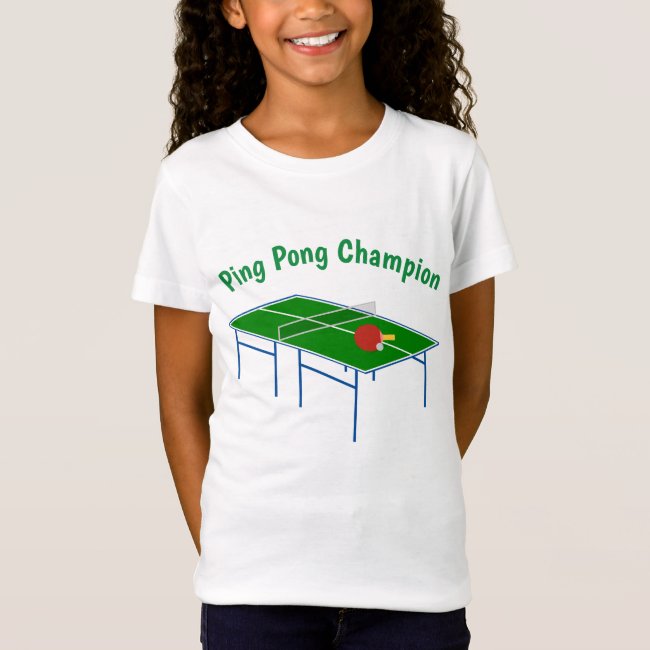 Ping Pong Champion Kids Shirt