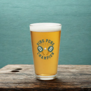 Ping Pong Champion Personalized Pint Glass