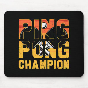 Ping Pong Champion Retro Table Tennis Mouse Pad