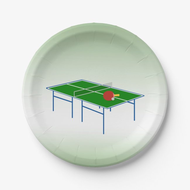 Ping Pong Champion Set of Paper Plates