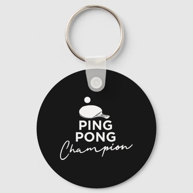 Ping Pong Champion Table Tennis  Keychain (Front)