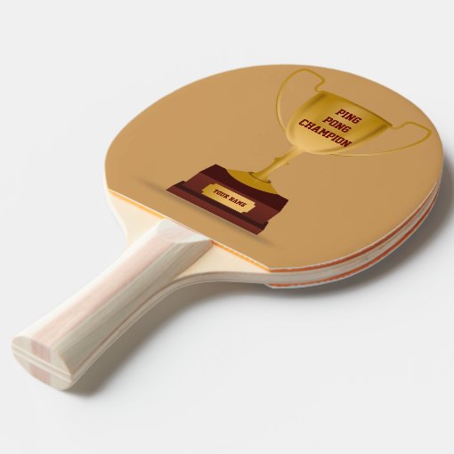 Ping Pong Champion Trophy Paddle Zazzle