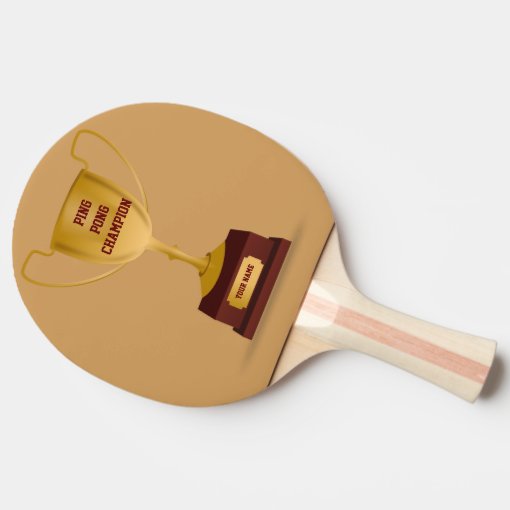 Ping Pong Champion Trophy Paddle Zazzle