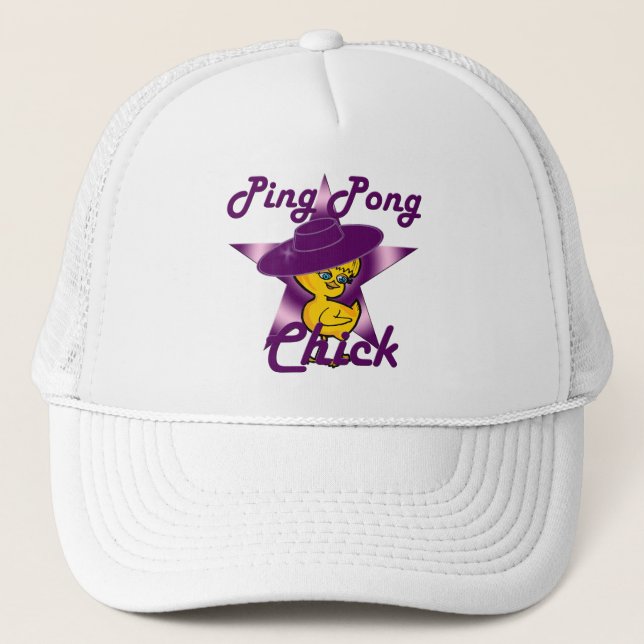 Ping Pong Chick #9 Trucker Hat (Front)
