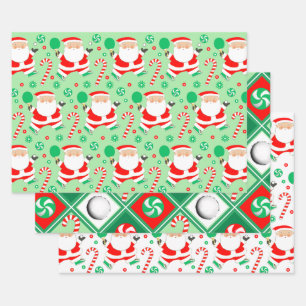 Ping Pong Christmas Holiday Wrapping Paper Sheets