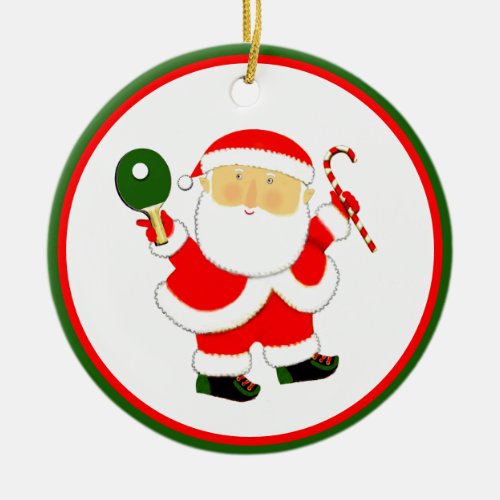 Ping Pong Christmas Party Prize  Ceramic Ornament