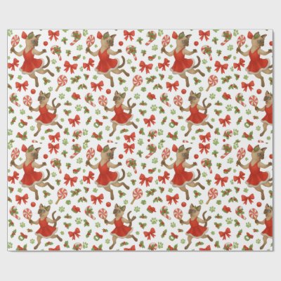 Ping Pong Christmas Themed for Siamese Cat Lovers  Wrapping Paper