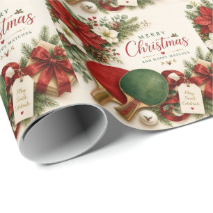 Ping pong Christmas themed  Wrapping Paper
