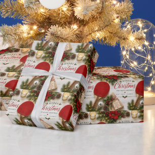 Ping pong Christmas themed  Wrapping Paper
