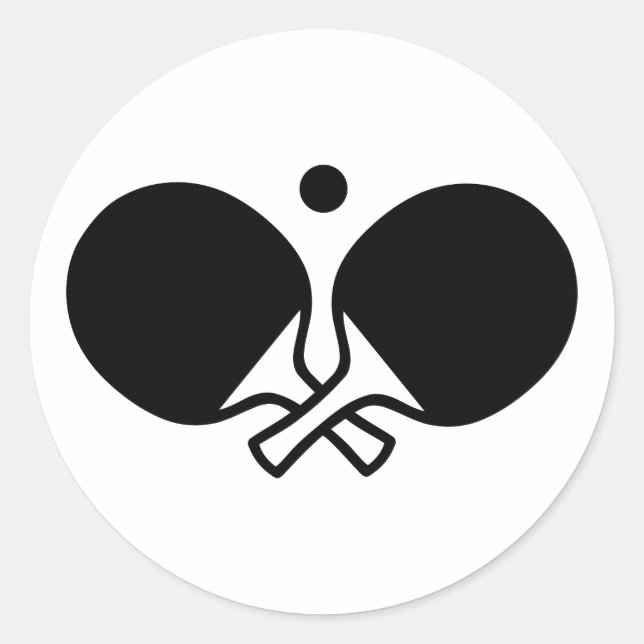 Ping pong classic round sticker (Front)