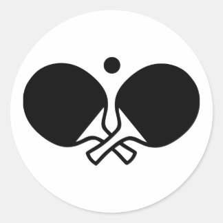 Ping pong classic round sticker