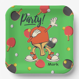 Ping Pong dabbing Table Tennis  party  funny   Paper Plates