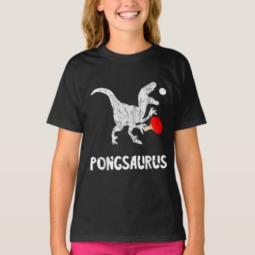 Ping Pong Dinosaurs Pingpong Player Dino Table Ten T_Shirt